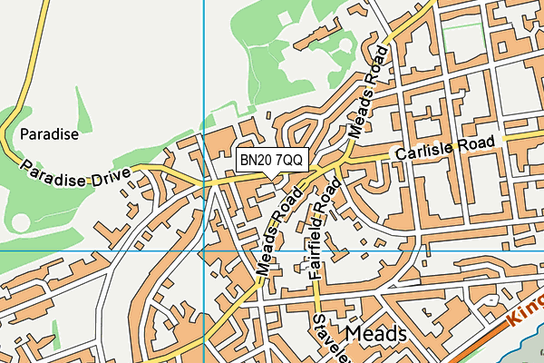 BN20 7QQ map - OS VectorMap District (Ordnance Survey)