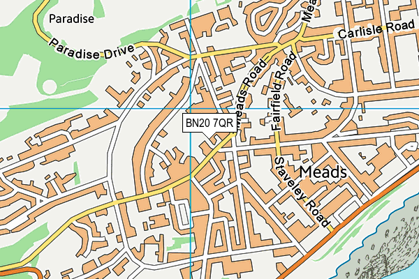 BN20 7QR map - OS VectorMap District (Ordnance Survey)