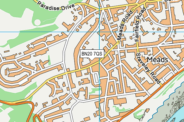 BN20 7QS map - OS VectorMap District (Ordnance Survey)