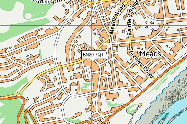 BN20 7QT map - OS VectorMap District (Ordnance Survey)