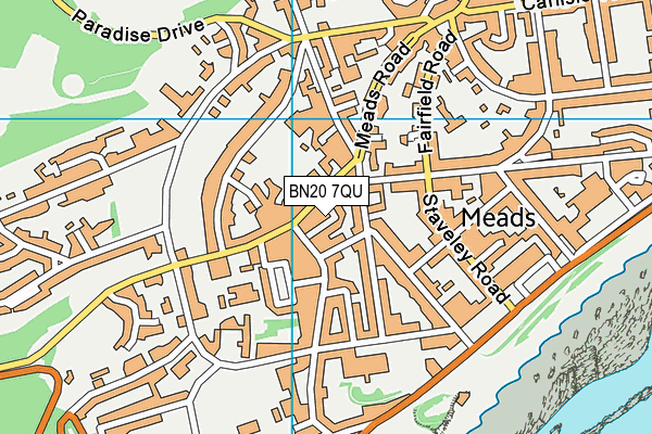 BN20 7QU map - OS VectorMap District (Ordnance Survey)