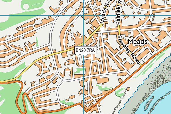 BN20 7RA map - OS VectorMap District (Ordnance Survey)