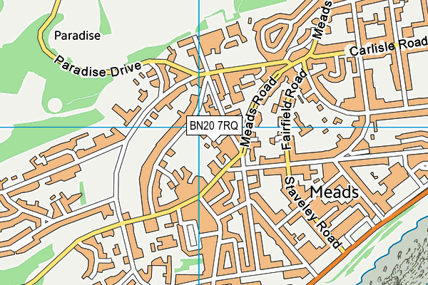 BN20 7RQ map - OS VectorMap District (Ordnance Survey)