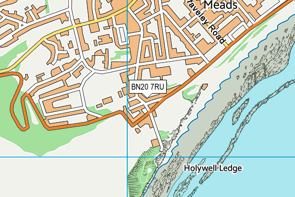 BN20 7RU map - OS VectorMap District (Ordnance Survey)