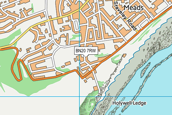 BN20 7RW map - OS VectorMap District (Ordnance Survey)