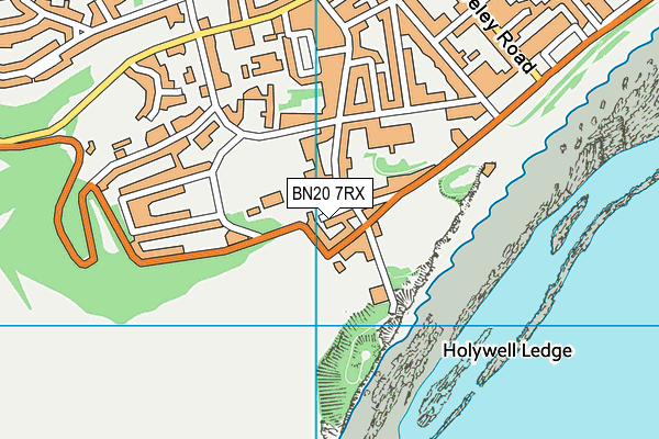 BN20 7RX map - OS VectorMap District (Ordnance Survey)