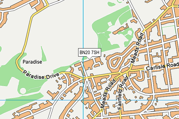 BN20 7SH map - OS VectorMap District (Ordnance Survey)