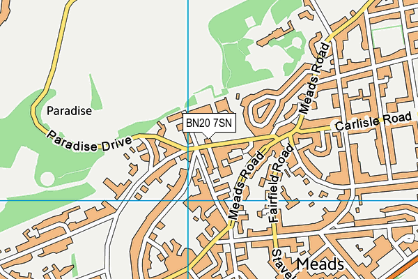 BN20 7SN map - OS VectorMap District (Ordnance Survey)
