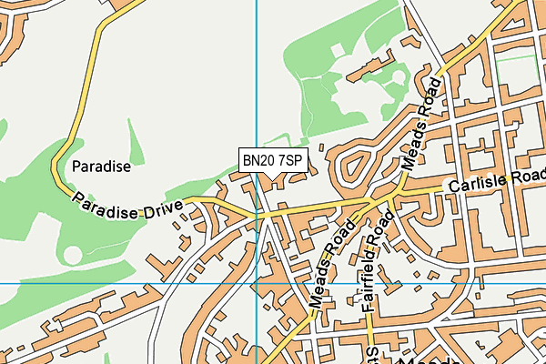 BN20 7SP map - OS VectorMap District (Ordnance Survey)