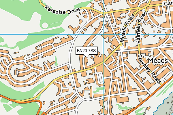 BN20 7SS map - OS VectorMap District (Ordnance Survey)