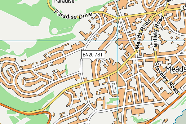 BN20 7ST map - OS VectorMap District (Ordnance Survey)