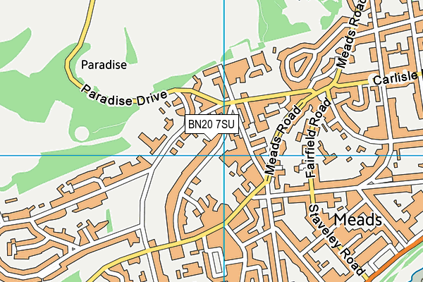 BN20 7SU map - OS VectorMap District (Ordnance Survey)
