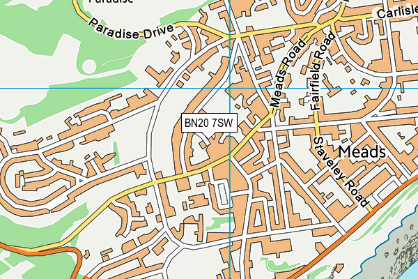 BN20 7SW map - OS VectorMap District (Ordnance Survey)