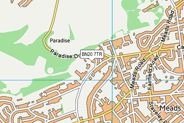 BN20 7TR map - OS VectorMap District (Ordnance Survey)
