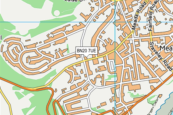 BN20 7UE map - OS VectorMap District (Ordnance Survey)