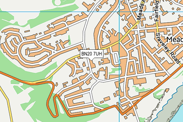 BN20 7UH map - OS VectorMap District (Ordnance Survey)