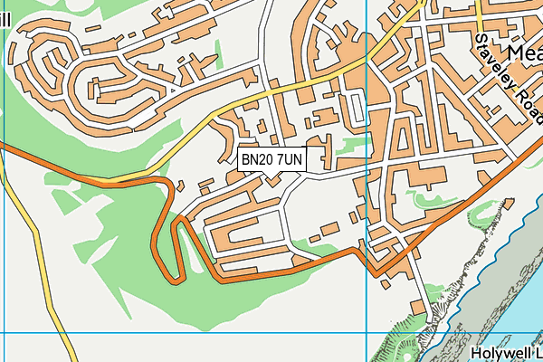 BN20 7UN map - OS VectorMap District (Ordnance Survey)