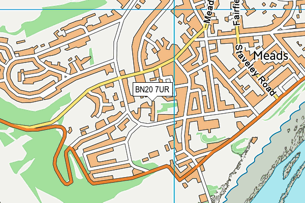 BN20 7UR map - OS VectorMap District (Ordnance Survey)