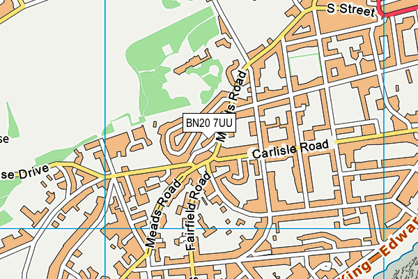 BN20 7UU map - OS VectorMap District (Ordnance Survey)