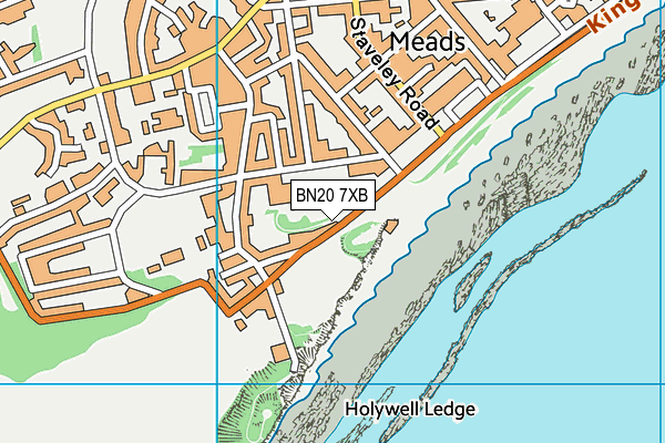 BN20 7XB map - OS VectorMap District (Ordnance Survey)