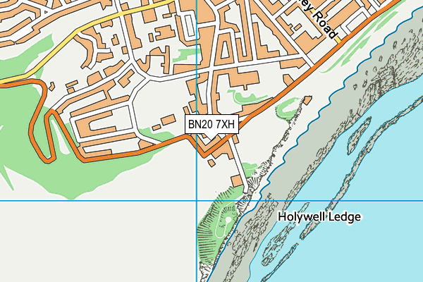 BN20 7XH map - OS VectorMap District (Ordnance Survey)