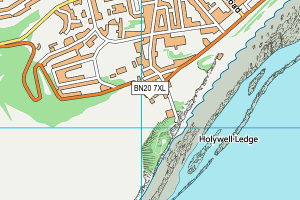 St Bedes School Sports Centre (Closed) map (BN20 7XL) - OS VectorMap District (Ordnance Survey)