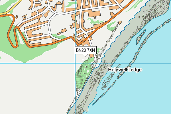 BN20 7XN map - OS VectorMap District (Ordnance Survey)