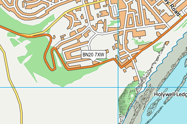 BN20 7XW map - OS VectorMap District (Ordnance Survey)