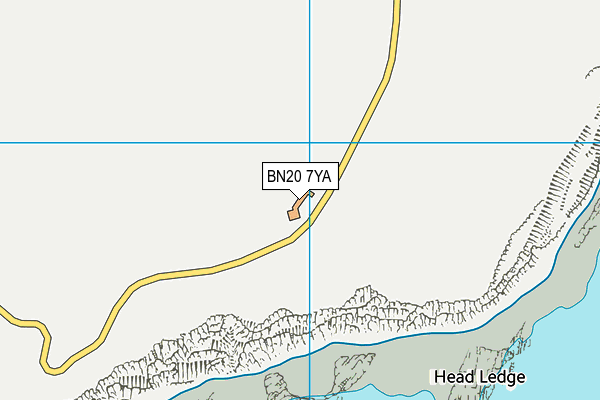 BN20 7YA map - OS VectorMap District (Ordnance Survey)