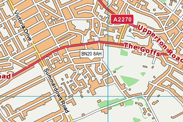 BN20 8AH map - OS VectorMap District (Ordnance Survey)