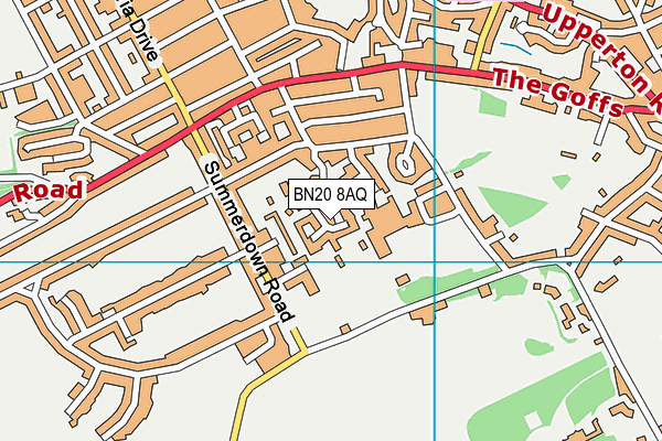 BN20 8AQ map - OS VectorMap District (Ordnance Survey)