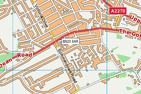BN20 8AR map - OS VectorMap District (Ordnance Survey)