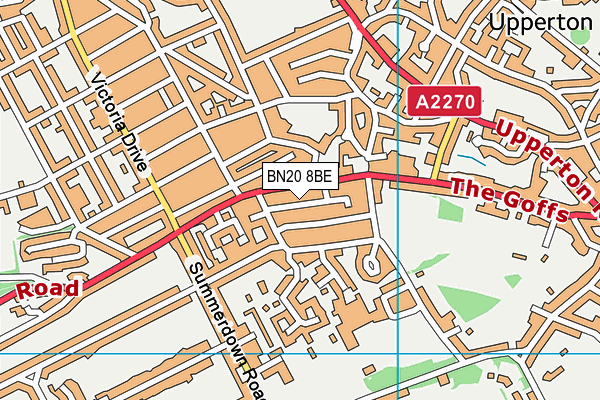 BN20 8BE map - OS VectorMap District (Ordnance Survey)