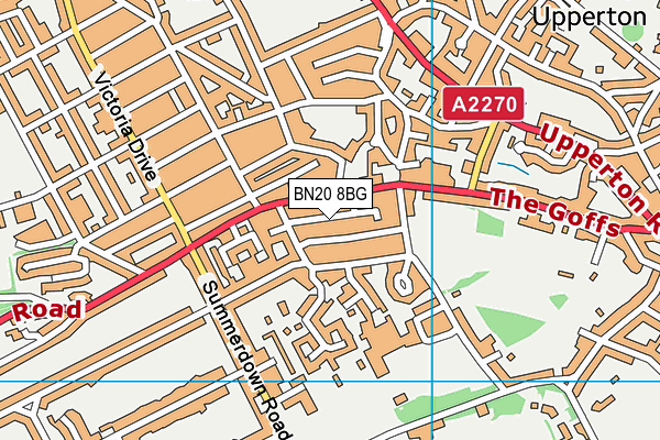 BN20 8BG map - OS VectorMap District (Ordnance Survey)
