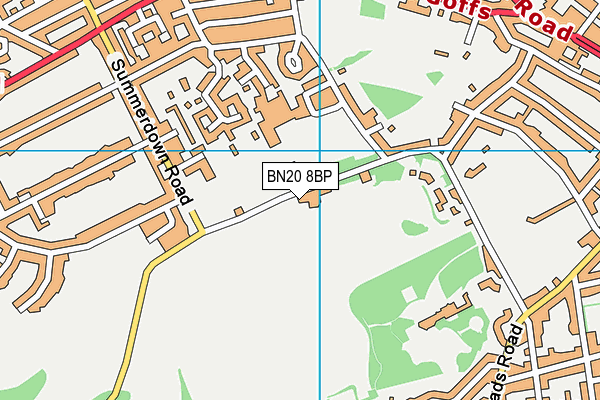 Royal Eastbourne Golf Club map (BN20 8BP) - OS VectorMap District (Ordnance Survey)