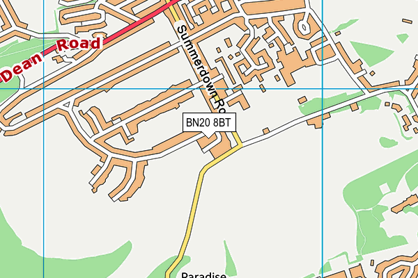 BN20 8BT map - OS VectorMap District (Ordnance Survey)