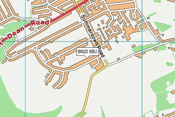 BN20 8BU map - OS VectorMap District (Ordnance Survey)