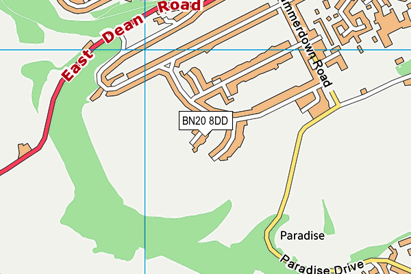 BN20 8DD map - OS VectorMap District (Ordnance Survey)