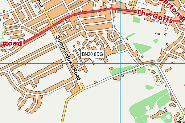 BN20 8DG map - OS VectorMap District (Ordnance Survey)