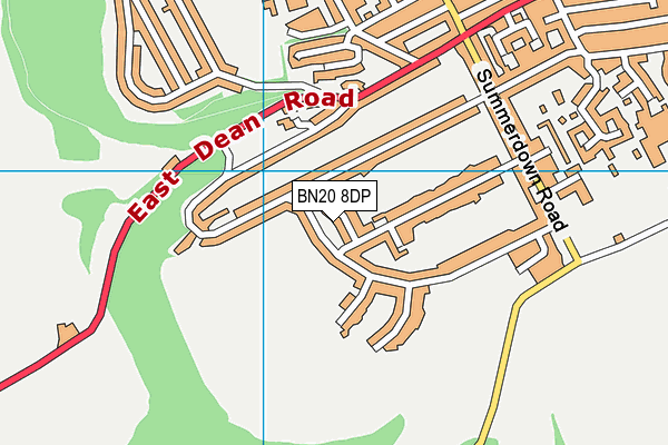 BN20 8DP map - OS VectorMap District (Ordnance Survey)