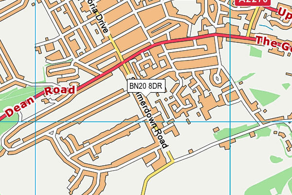 BN20 8DR map - OS VectorMap District (Ordnance Survey)