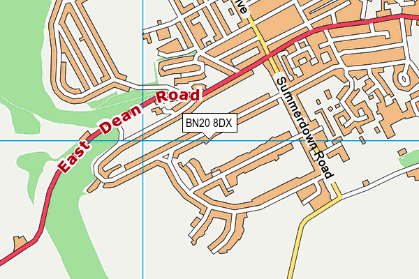 BN20 8DX map - OS VectorMap District (Ordnance Survey)