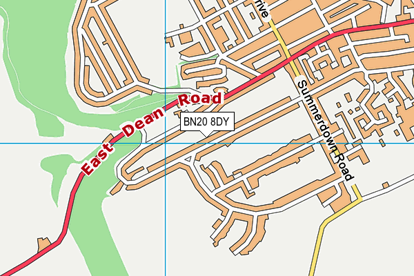 BN20 8DY map - OS VectorMap District (Ordnance Survey)