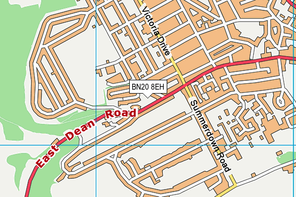 BN20 8EH map - OS VectorMap District (Ordnance Survey)