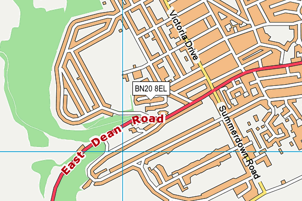 BN20 8EL map - OS VectorMap District (Ordnance Survey)