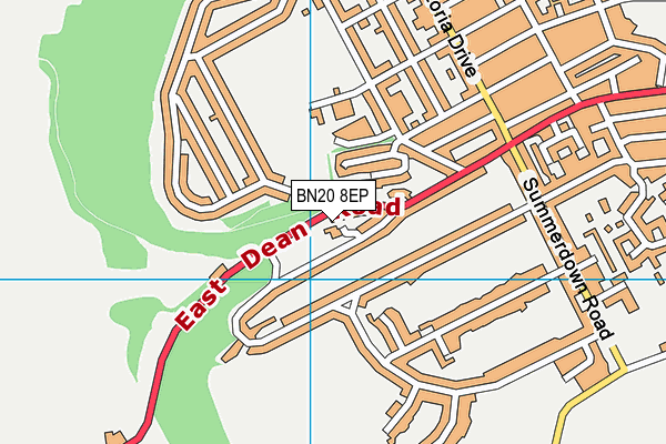 BN20 8EP map - OS VectorMap District (Ordnance Survey)