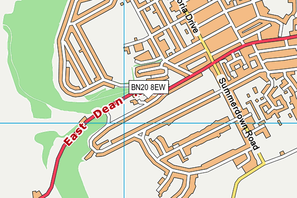 BN20 8EW map - OS VectorMap District (Ordnance Survey)