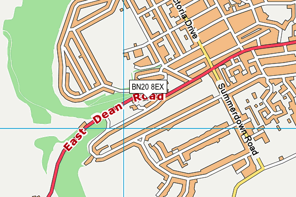 BN20 8EX map - OS VectorMap District (Ordnance Survey)