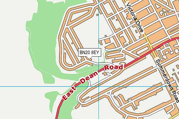 BN20 8EY map - OS VectorMap District (Ordnance Survey)