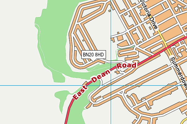 BN20 8HD map - OS VectorMap District (Ordnance Survey)